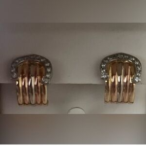 Tri-color 14K Gold Ring and Earrings!